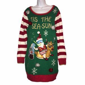 NWT United States Sweaters Santa Reindeer Tunic XL